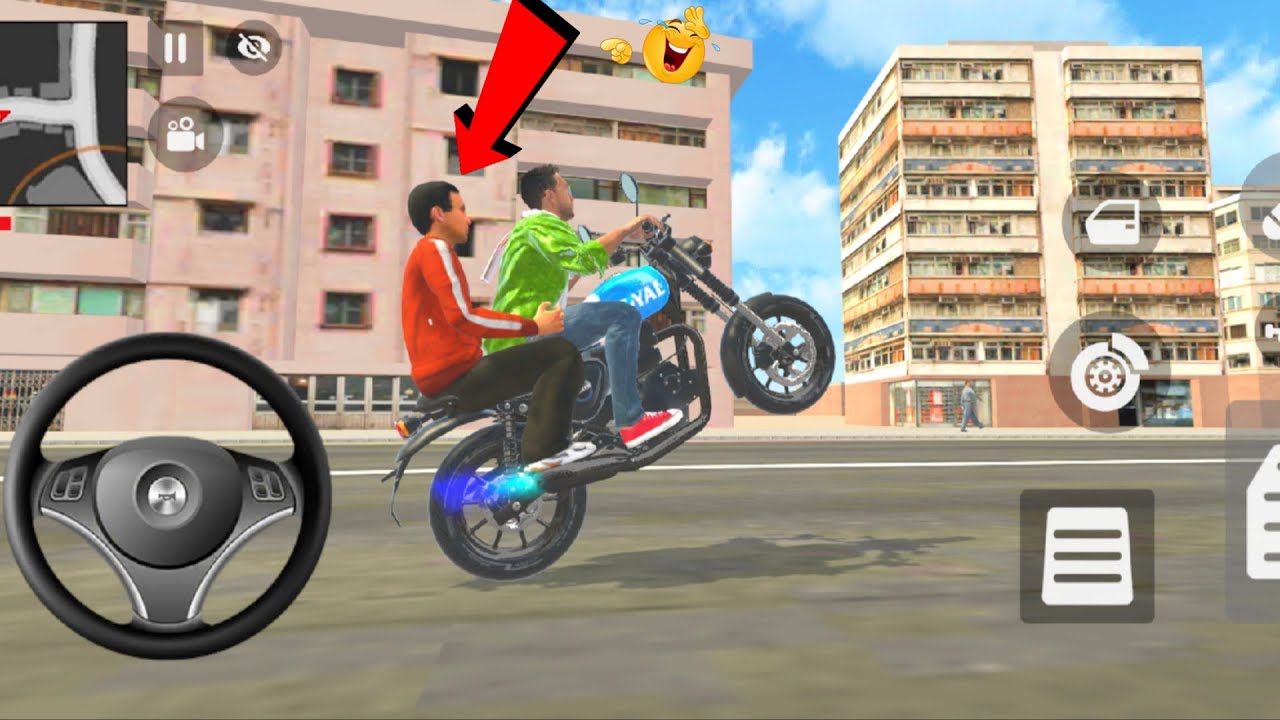 #game Indian Theft Auto Simulator 🆕 Update 🔥 Franklin bike 🚲 Stunt for bike name Bullet Bike Stunts