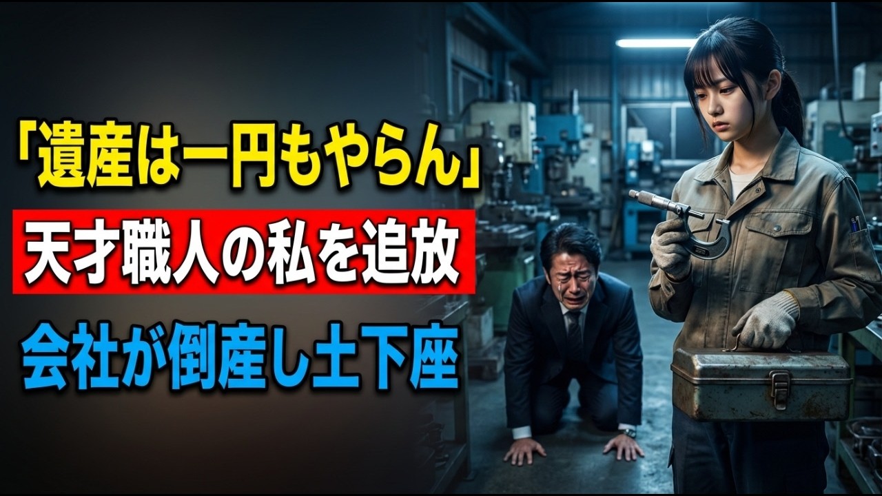 【スカッと】祖父の葬儀翌日「遺産はやらん！他人だ出て行け」と継父に追い出された私→実は祖父の神技術を継承していたのは私だけで…取引先が一斉に契約解除し会社は倒産、家族は路頭に迷うことに【因果応報】