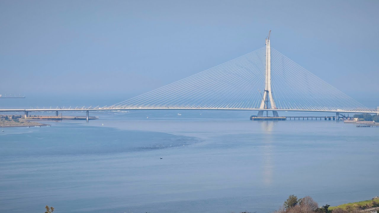 淡江大橋即時畫面02.10台灣最新地標！世界第一單塔斜張橋 The world's longest single-tower, asymmetric cable-stayed bridge