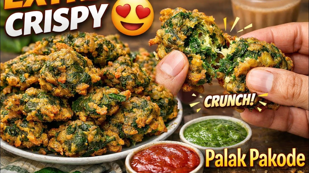 पालक पकौड़े हो तो ऐसे|😋Ek Baar Khaoge Roz Banaoge😋Crispy Palak Pakode easy Recipe|#cooking #snacks 
