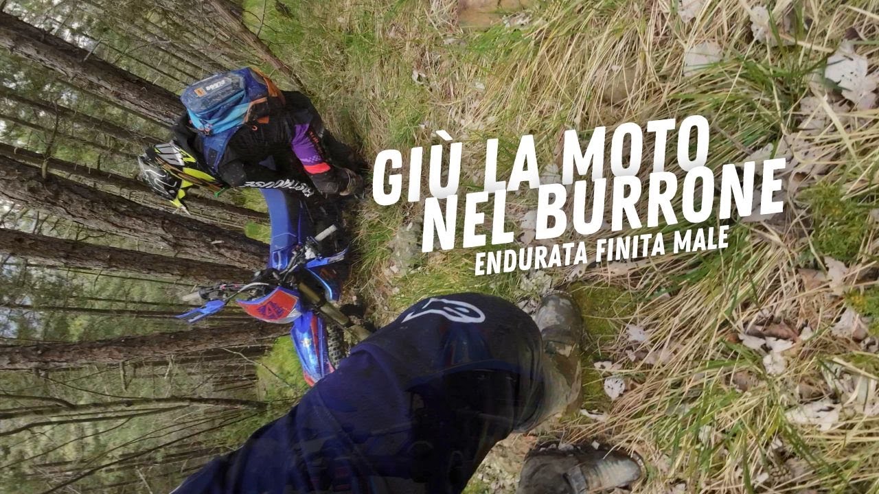 USCITA DI ENDURO FINITA MALE - cade la moto nel dirupo