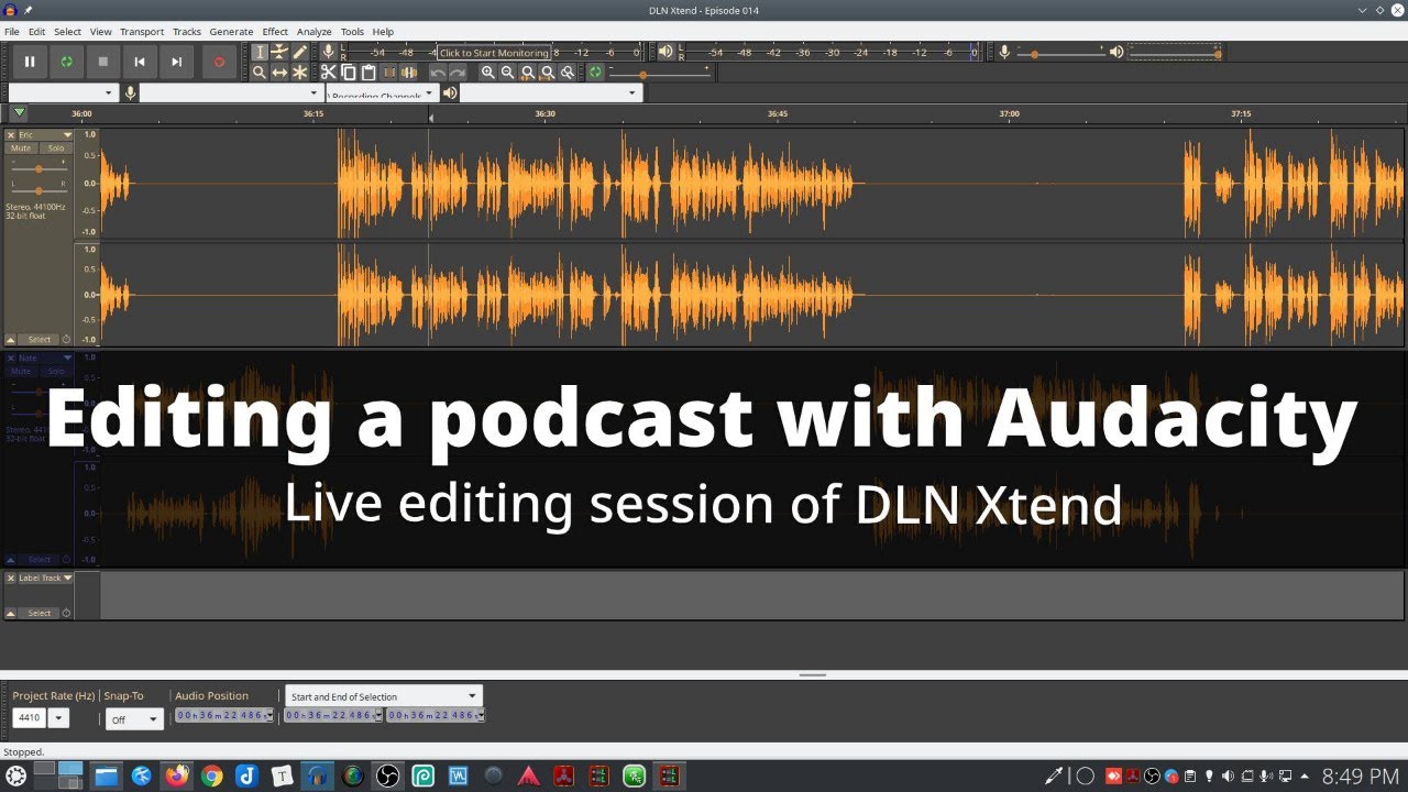 Podcast Editing in Audacity