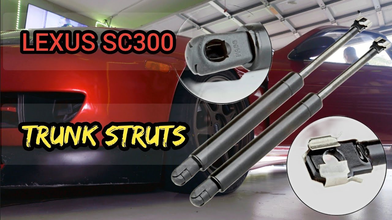 How to remove Lexus SC300 SC400 rear trunk lift support struts