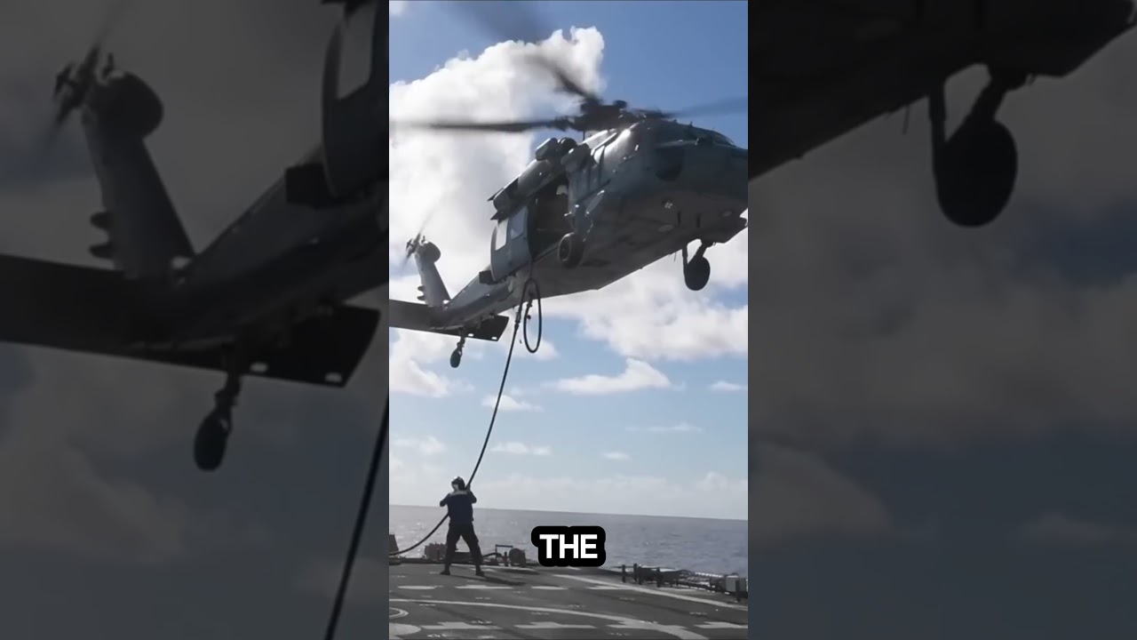 The Crazy Process Of Landing Helicopters In Rough Seas #shorts #Beartrap #HHRSD #HelicopterLanding
