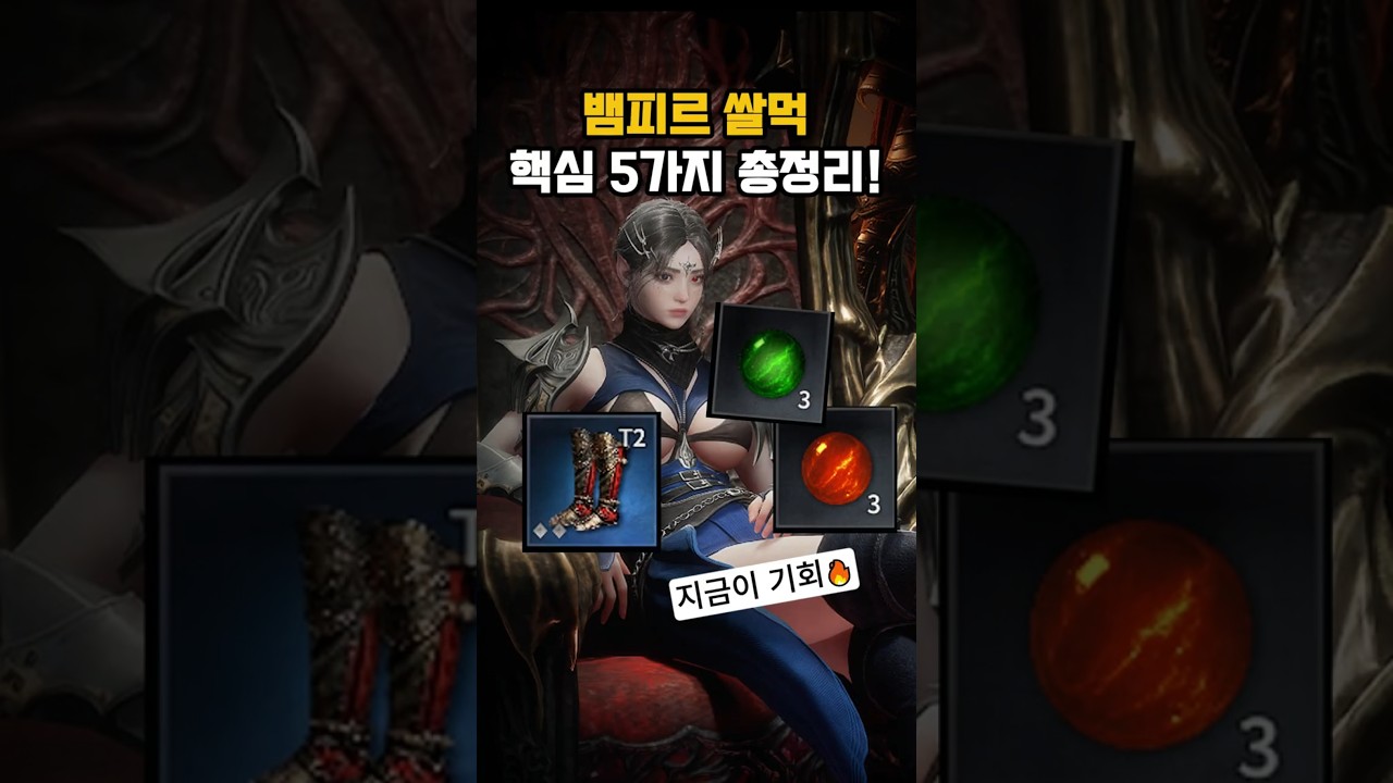뱀피르 쌀먹 핵심 5가지 총정리!