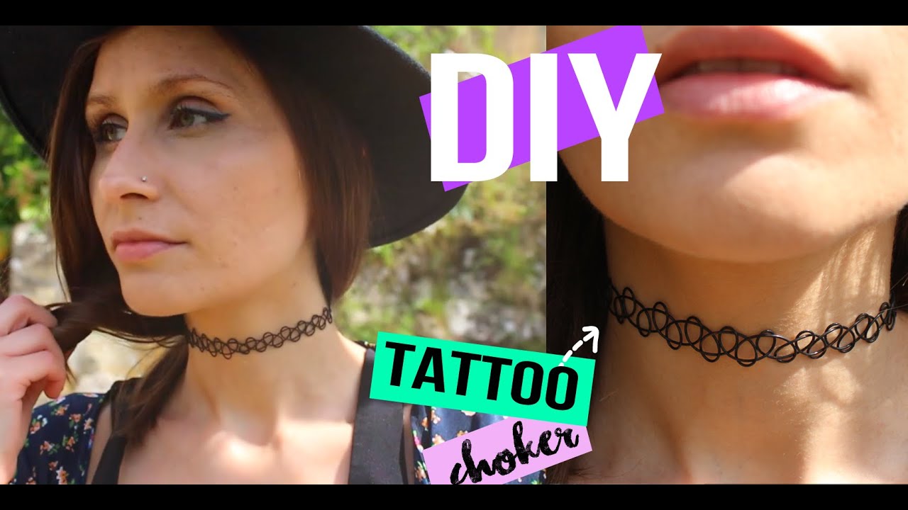 DIY┋COLLIER FAUX TATOUAGE - RAS DE COU tattoo choker DIY Français