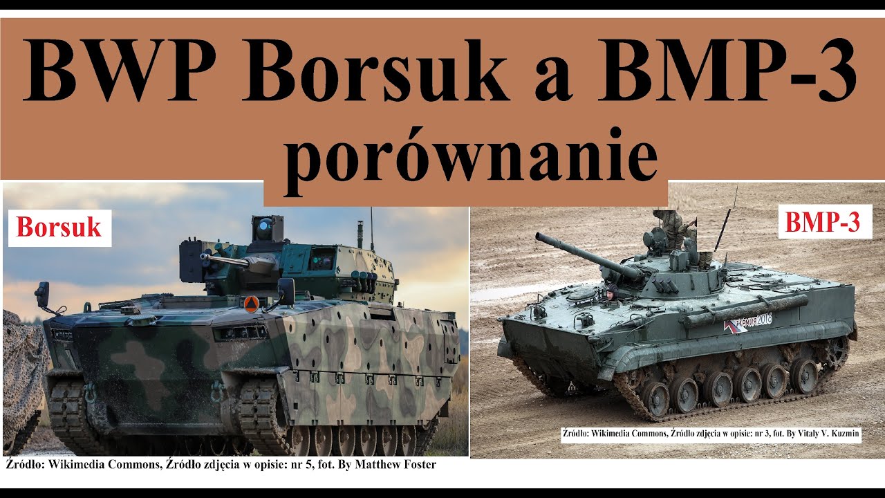 BWP Borsuk a BMP-3 - porównanie
