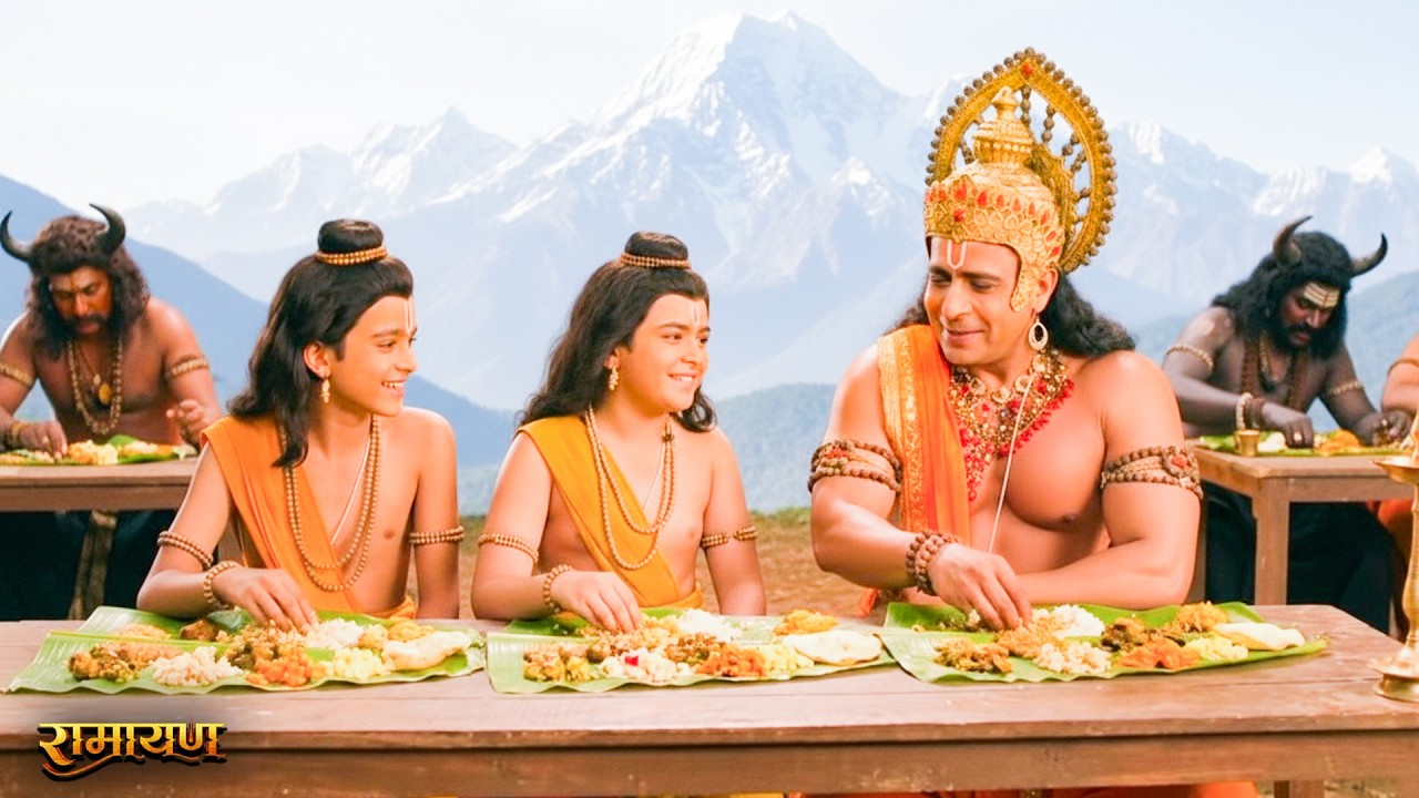 महाबली हनुमान संग लव कुश ने भंडारा में किया भोजन ? श्रीमद् रामायण