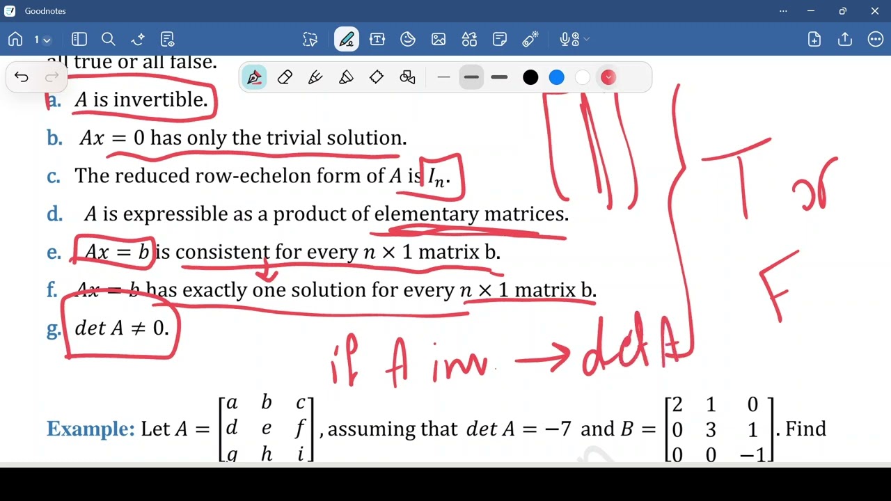 Lecture 4   Properties of the determinant function