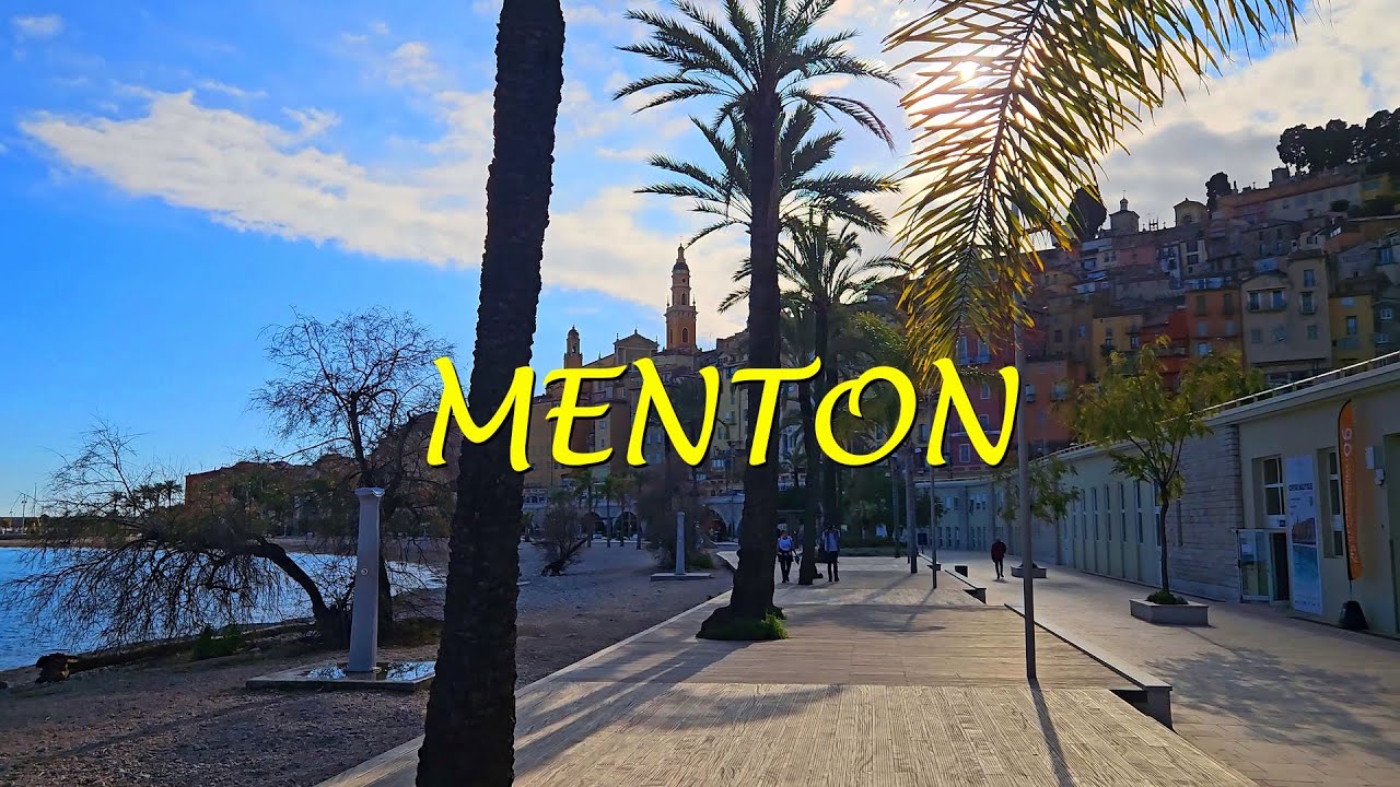 MENTON French Riviera Town on Côte d'Azur beautiful France Ментон Франция