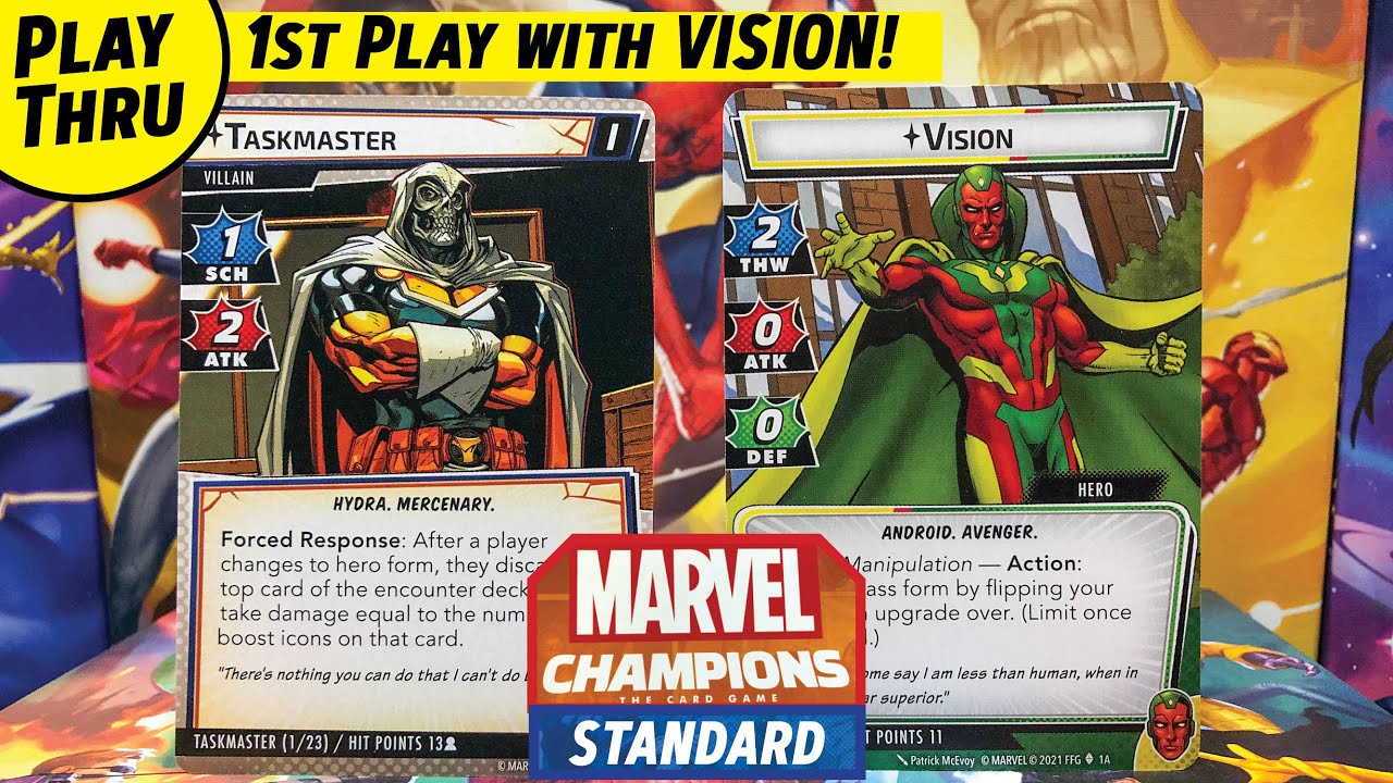 VISION First Play against Taskmaster MARVEL CHAMPIONS the Card Game