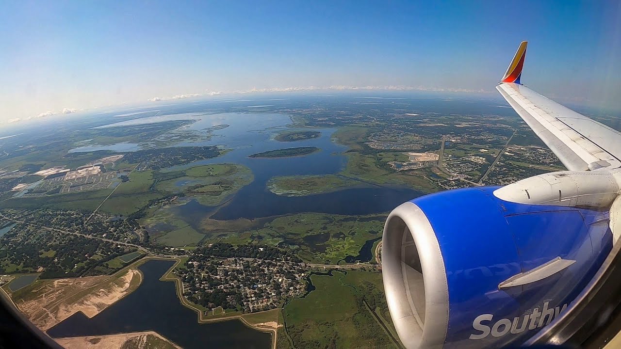 Southwest Airlines 737-700 Gorgeous, Sunny Landing In Orlando, FL (MCO)