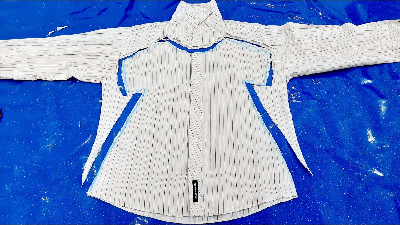 Convert Old men shirt into baby girl frock ll Creative Idea ll By Pakistani Fashion Designer