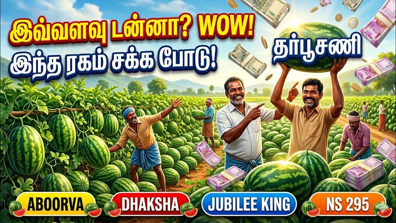 🍉 தர்பூசணி விவசாயம் | விதை முதல் அறுவடை வரை | Organic Dharbusani Farming Tamil