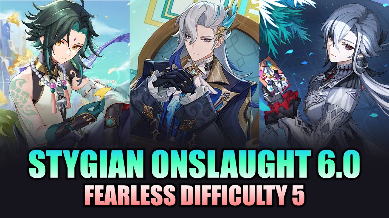 Stygian Onslaught 6.0 Fearless Difficulty 5 Xiao Neuvillette Arlecchino | Genshin Impact Luna I
