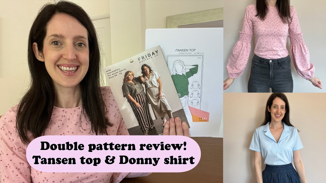 A review of TWO new patterns I sewed up! | IzzoSew Tansen top | Friday Pattern Co Donny shirt