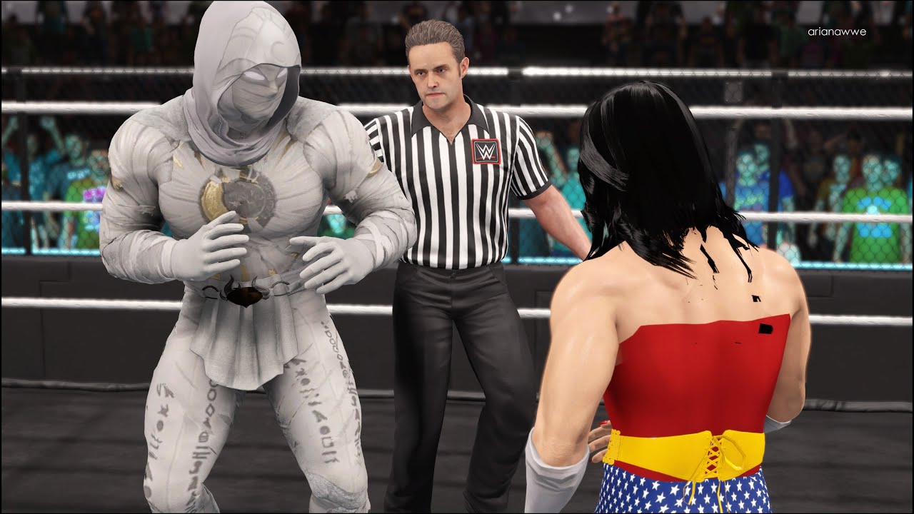 Wonder Woman vs Moon Knight - WWE 2K22 - Full Match ⭐