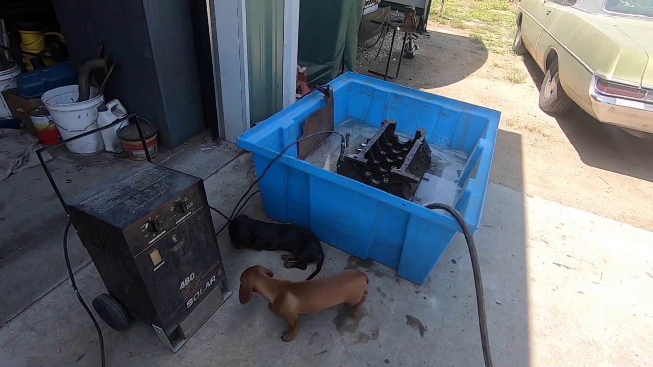 How To Derust an Engine Block At Home with Elana Scherr and Tom
