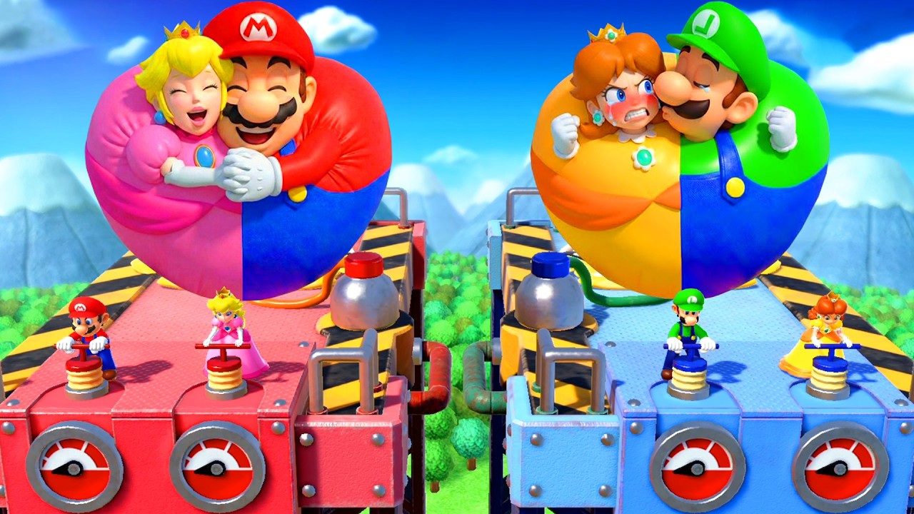 Mario Party Series All 2vs2 Special Minigames - Team Mario,Peach Vs Team Luigi, Daisy (Master CPU)