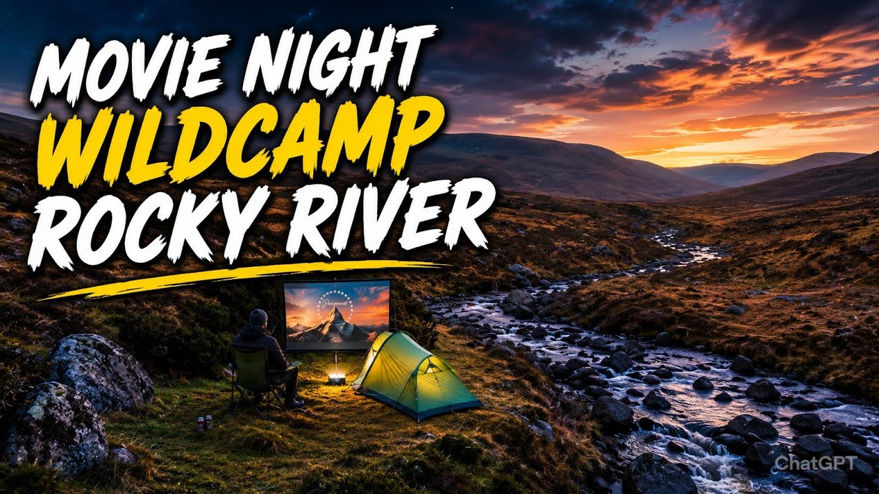 Movie night wild camp, Rocky River