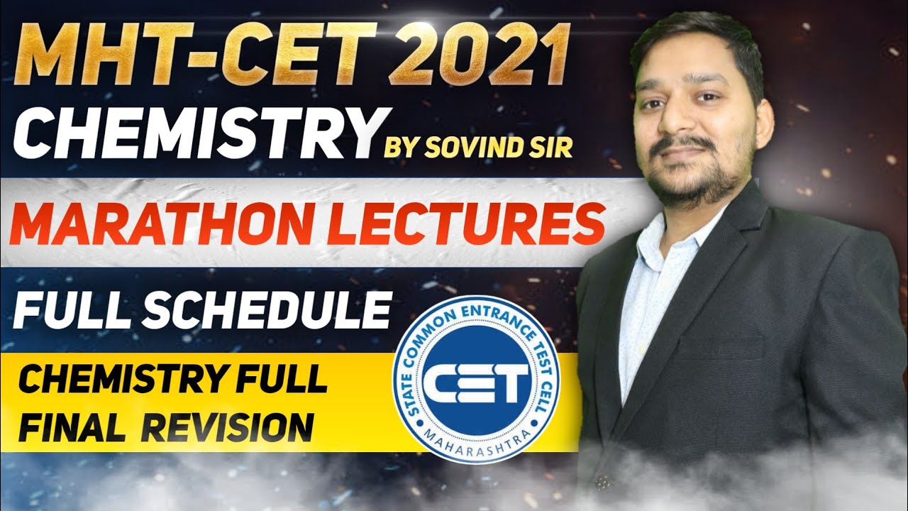 ANNOUNCEMENT OF CHEMISTRY MARATHON LECTURE MHT-CET 2021 - FULL REVISION OF CLASS XII