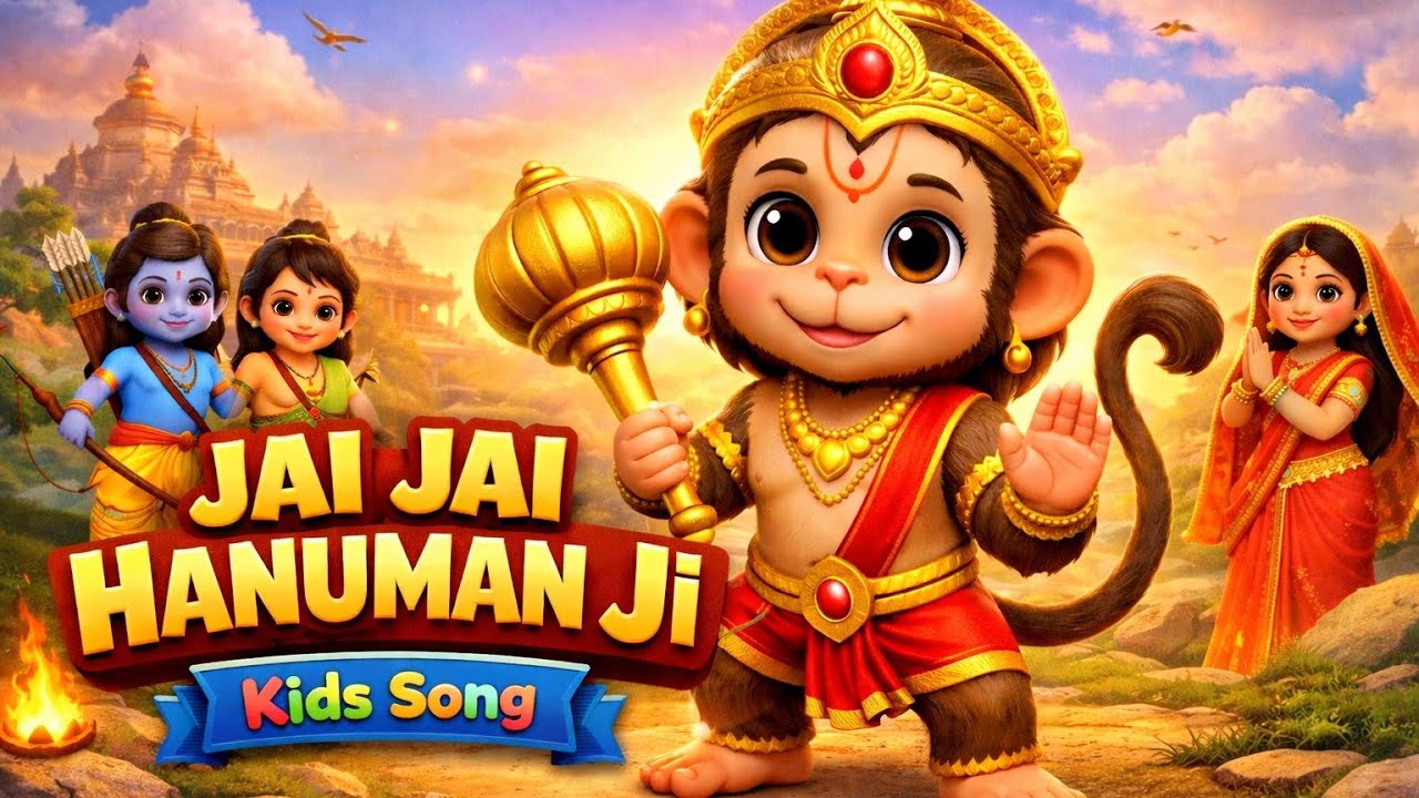 Jai Jai Hanuman Ji 🙏 | Kids Devotional Song | Little Hanuman 3D Animation
