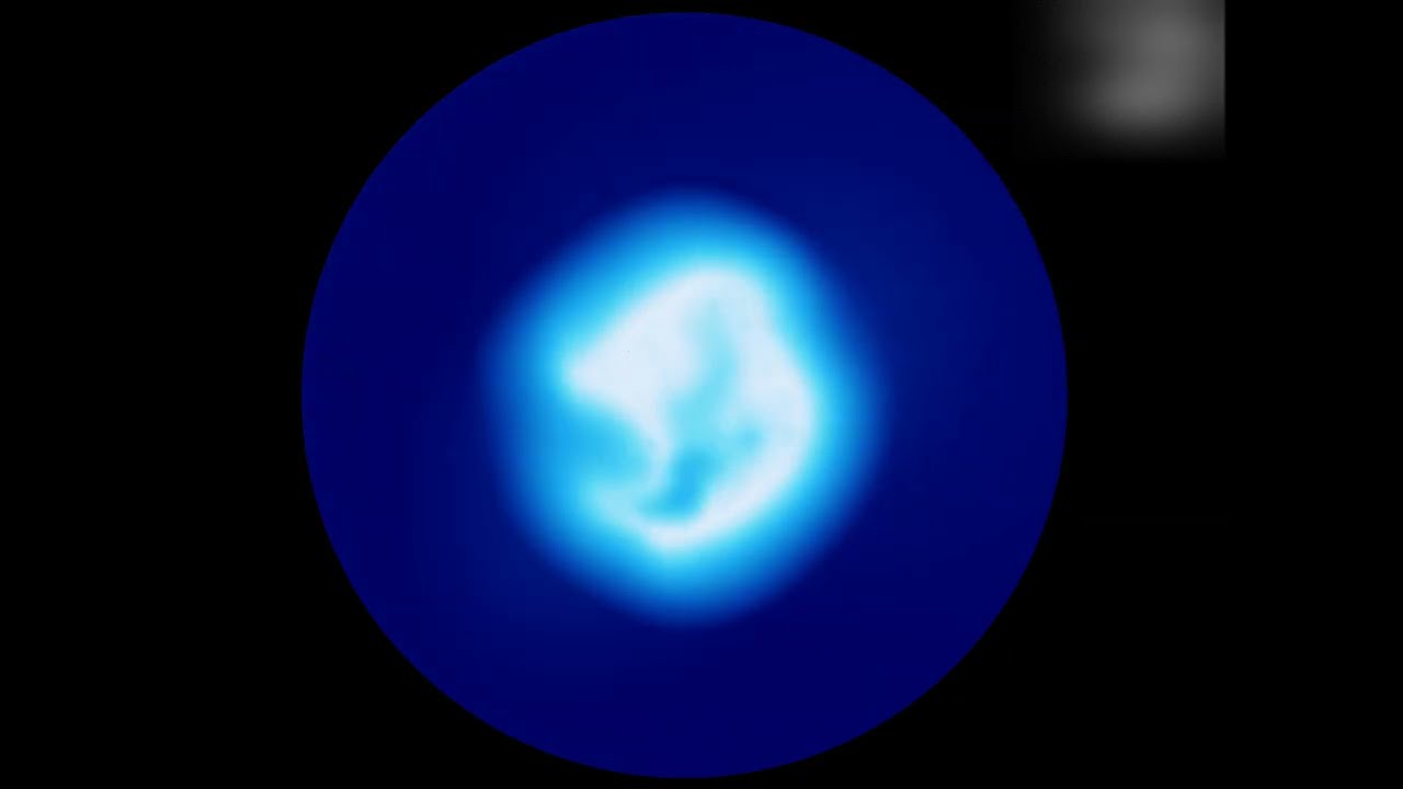 Biofuel/Air Mixture Normalized Velocity, Planar Cross-Cut # 13 (Blue=0, White=2.2), Top Looking Down