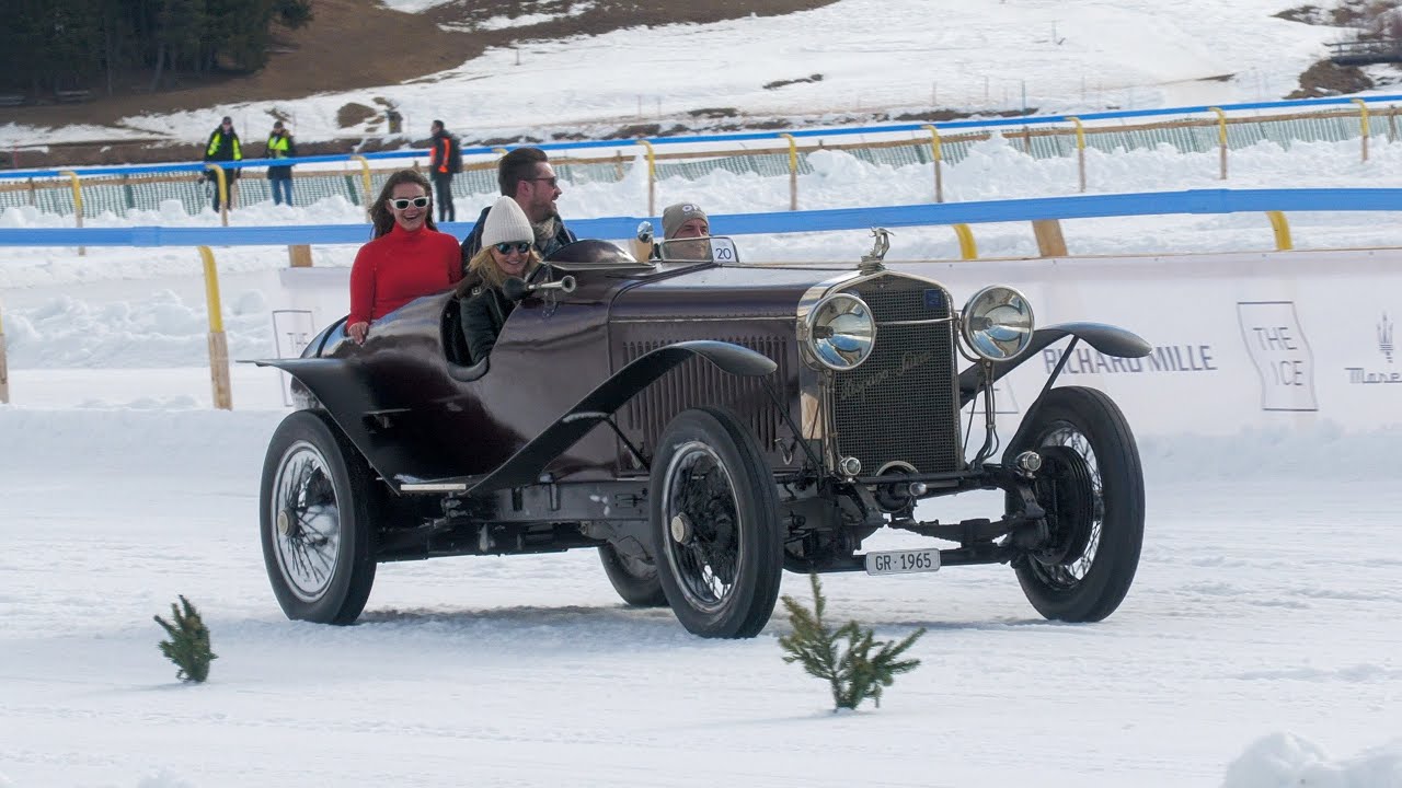 1925 Hispano-Suiza H6C 'Torpedo' driving on Frozen Lake!