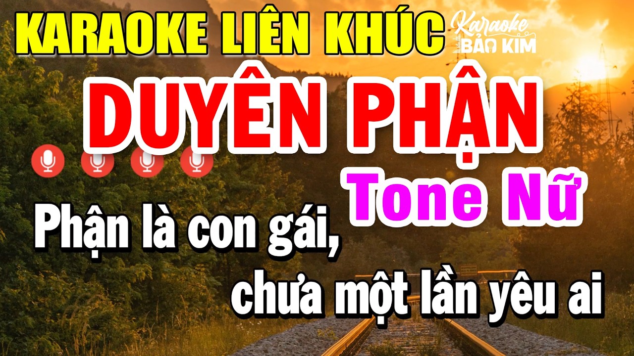 Karaoke Liên Khúc Nhạc Vàng Trữ Tình Tone Nữ Hay Nhất 2026 | Duyên Phận | Đoạn Buồn Đêm Mưa