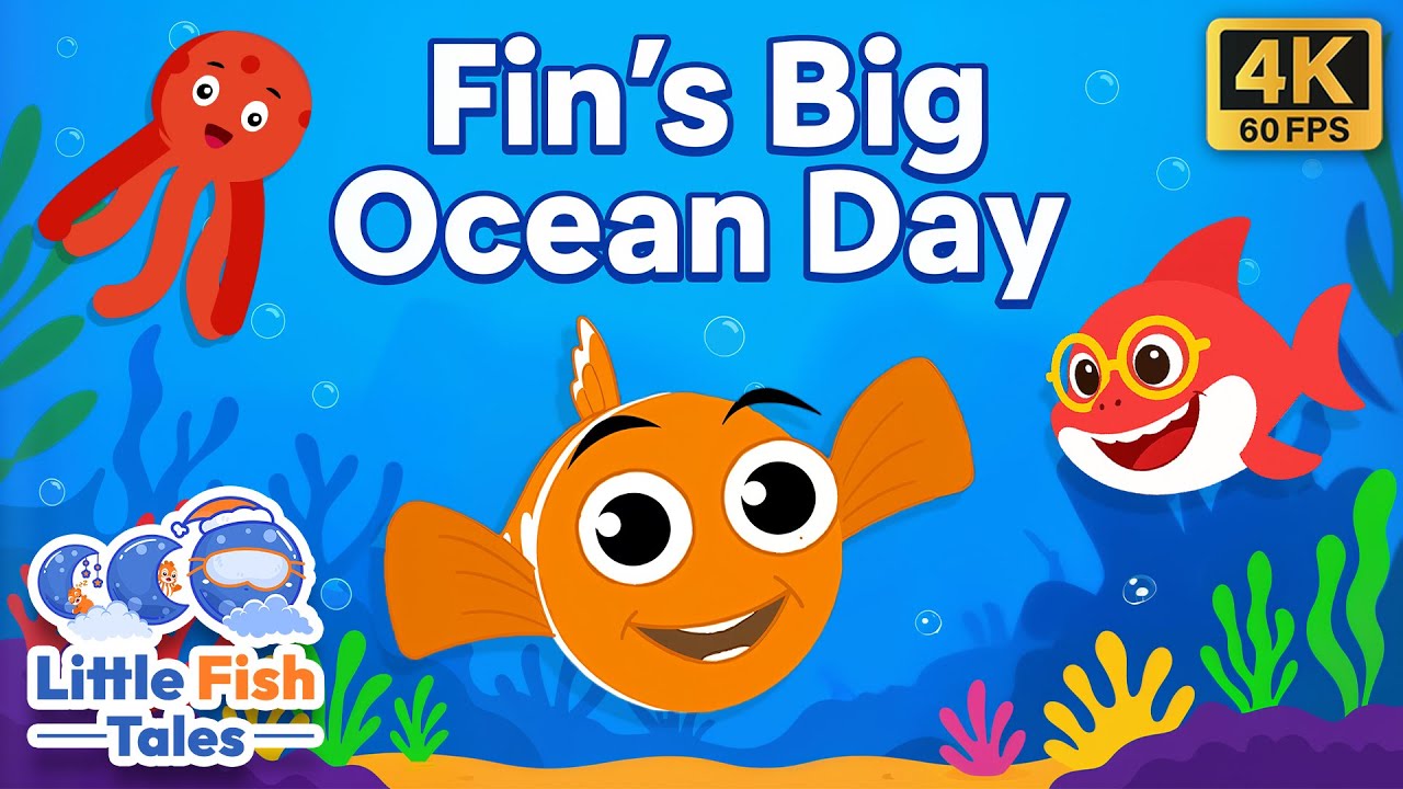 Fin&rsquo;s Big Ocean Day | Rhyme Song | Little Fish Tales | #littlefish #babyshark