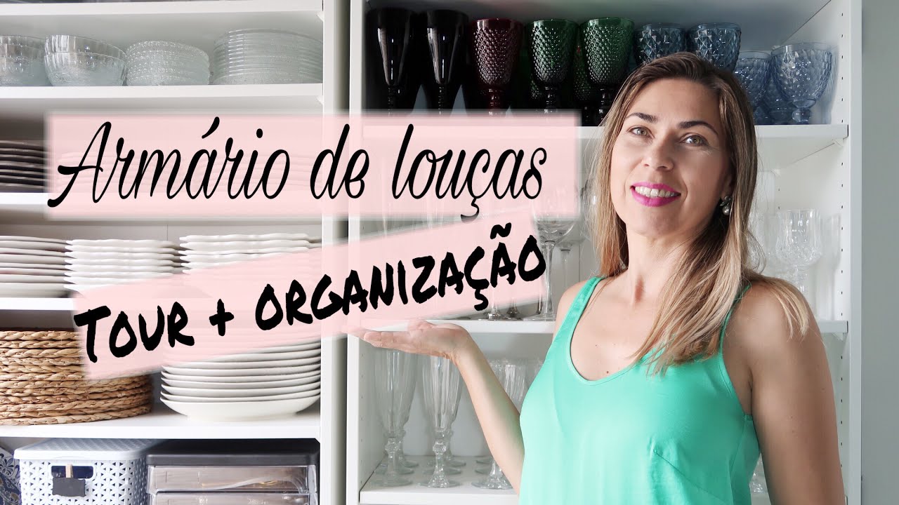 Organização e tour pelo armário de louças e afins de mesa posta