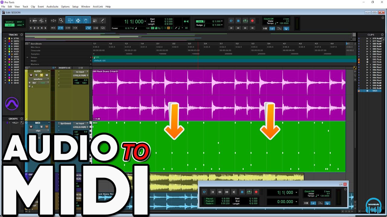 PRO TOOLS 2020.11 - AUDIO TO MIDI (NEW FEATURE)