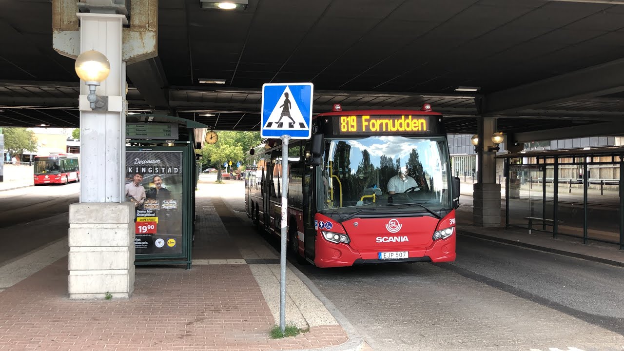 Buses at Tyresö city centre, Stockholm, Sweden (SL)