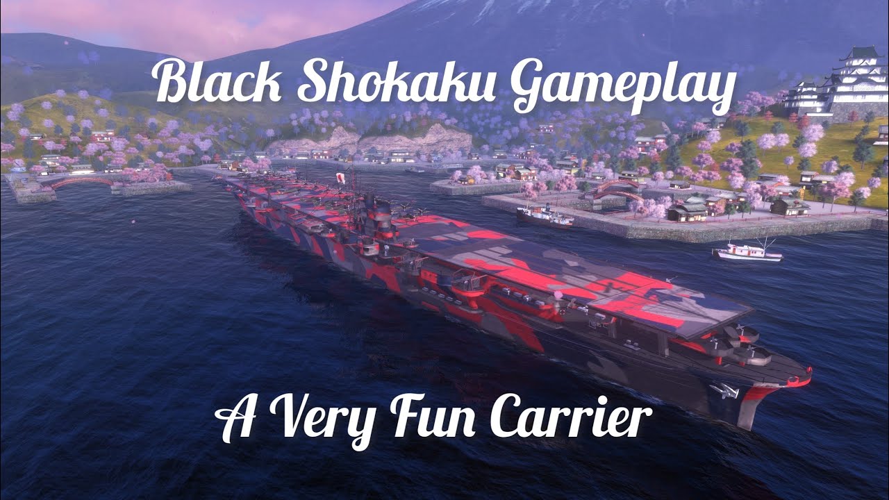 World of Warships Blitz: Black Shokaku gameplay.