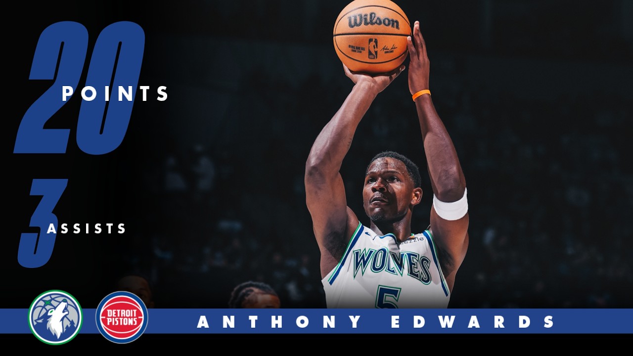 Anthony Edwards Got In His Bag With 20 Points Vs The Detroit Pistons | 10.14.26