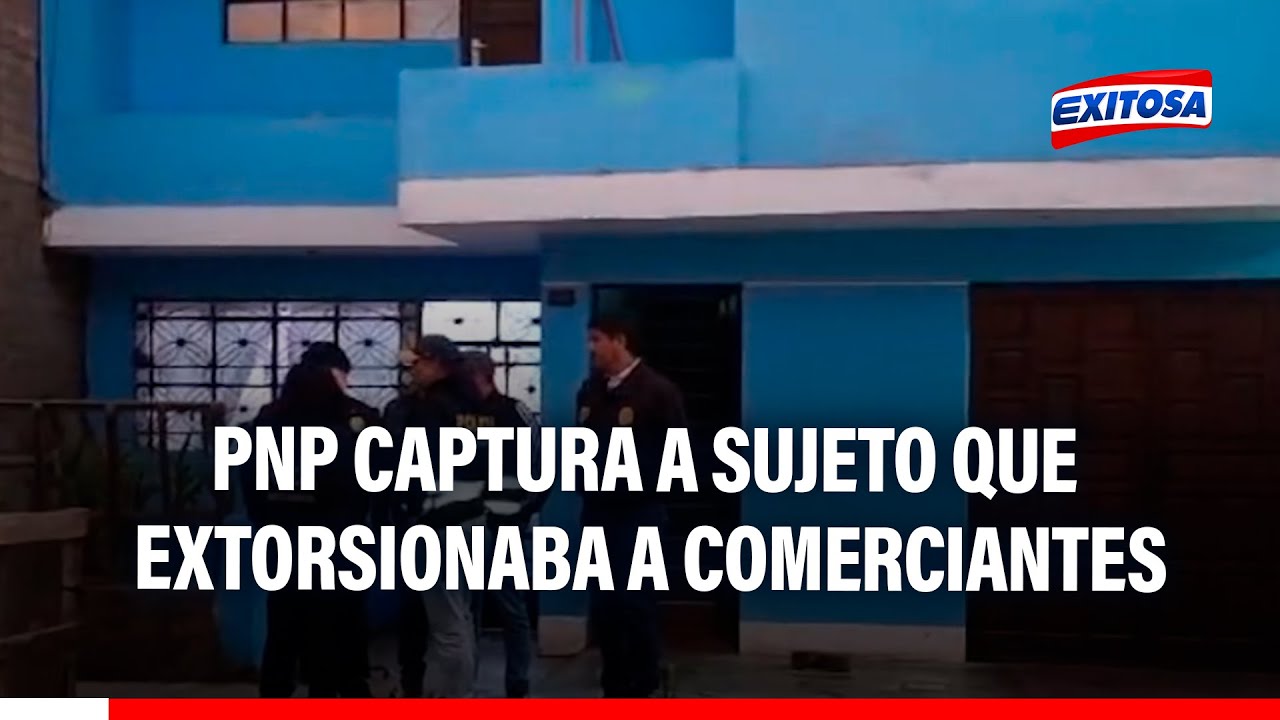 🔴🔵Comas: PNP captura a sujeto que extorsionaba a comerciantes del mercado Santa Luzmila