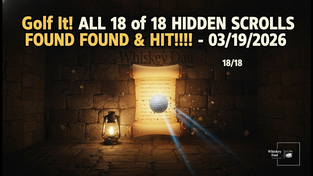 Golf It! ALL 18 of 18 HIDDEN SCROLLS FOUND & HIT!!!! - 03/19/2026