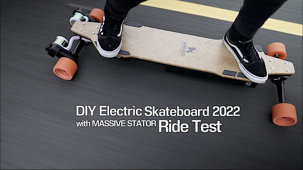 #139 DIY electric skateboard 2022 with MASSIVE STATOR - Ride Test