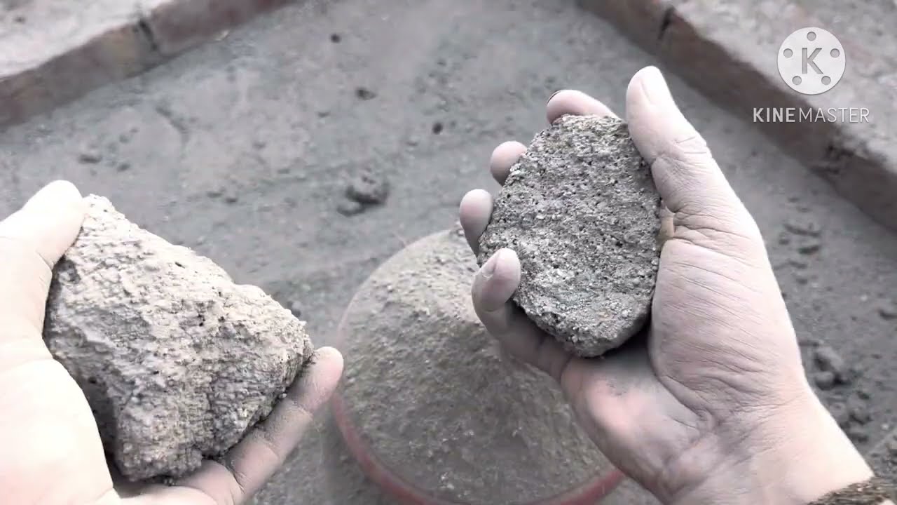 Gritty pure cement dry floor crumbling #oddlysatisfying 