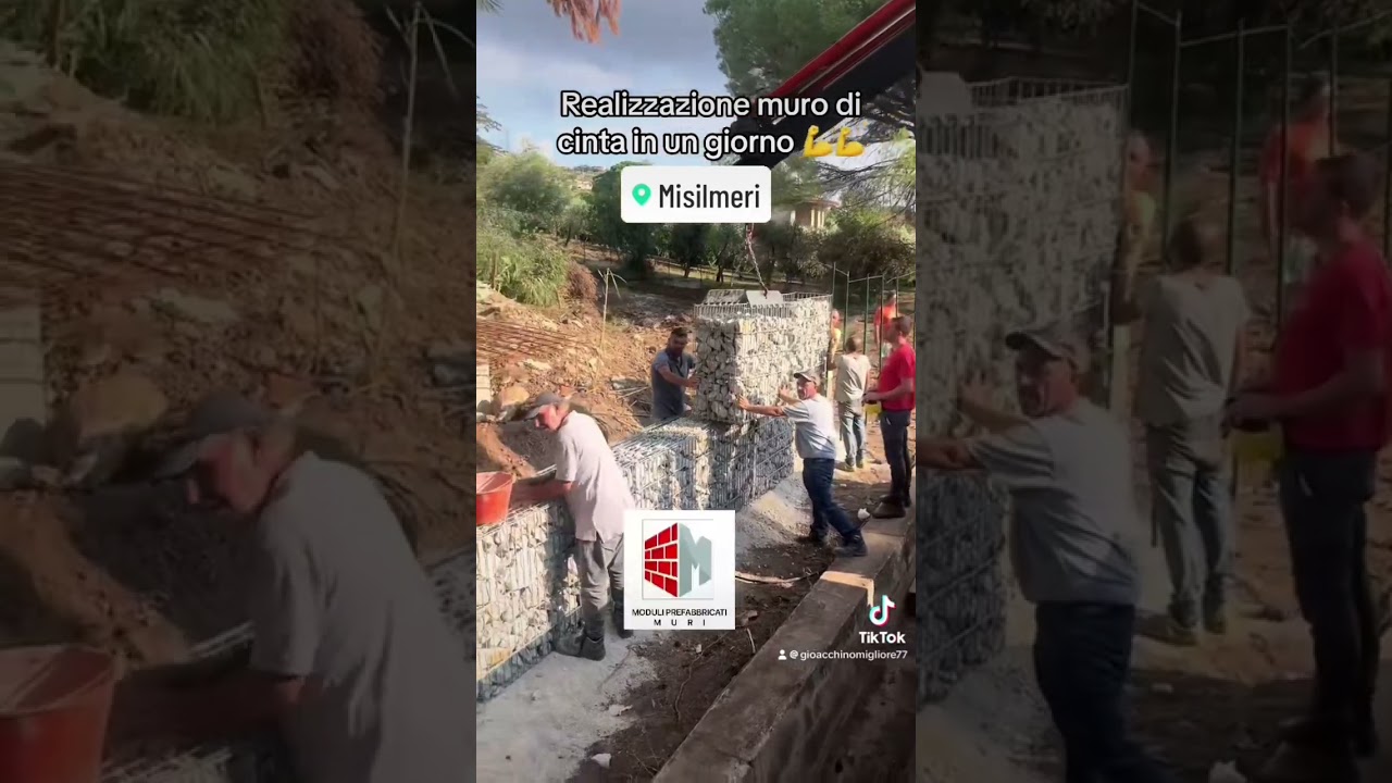 Gabbioni in pietra trasportabili per recinzioni e muri di contenimento