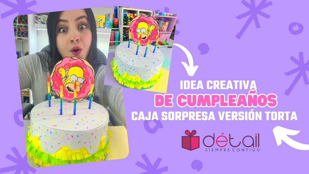 CAJA SORPRESA DE CUMPLEAÑOS VERSIÓN TORTA