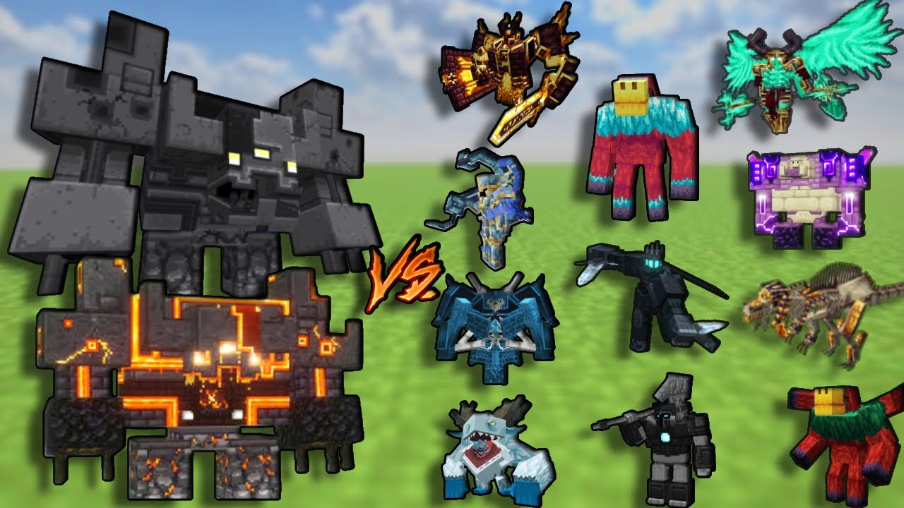 Minecraft Famous 1.20.1 Bosses vs Netherite & Redstone Monstrosity Duo |