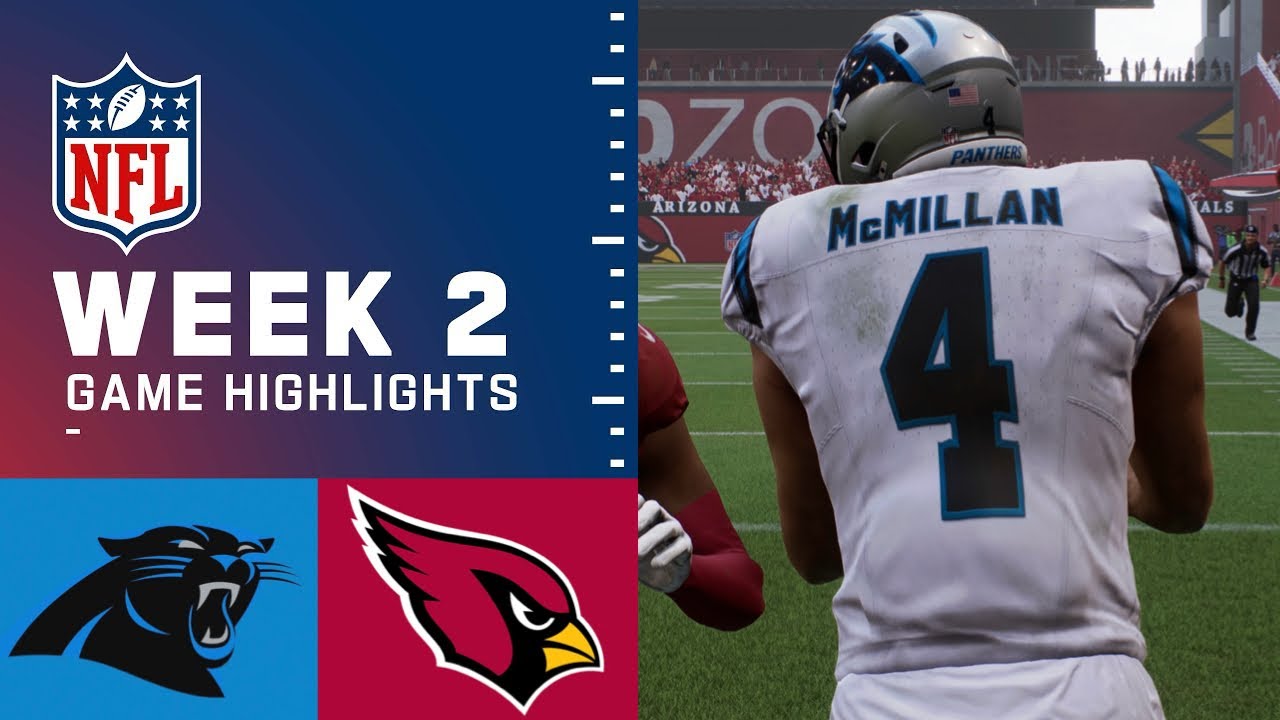 Panthers vs Cardinals Week 2 Simulation Highlights | Madden 26 Rosters