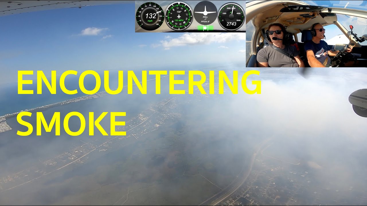 Flying to my favorite South Florida spot for breakfast | ATC Audio | Encountering smoke #KVRB #KLNA