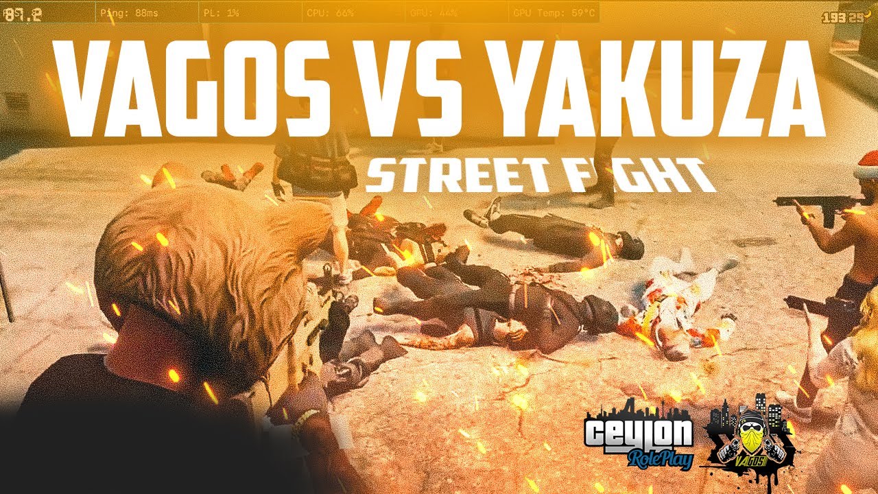 VAGOS💛 Vs ❤️ YAKUZA | Street Fight | CeylonRP