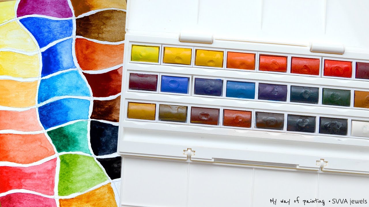 Unboxing Watercolor Set: Winsor Newton The Cotman Studio Set - 24 Whole Pans