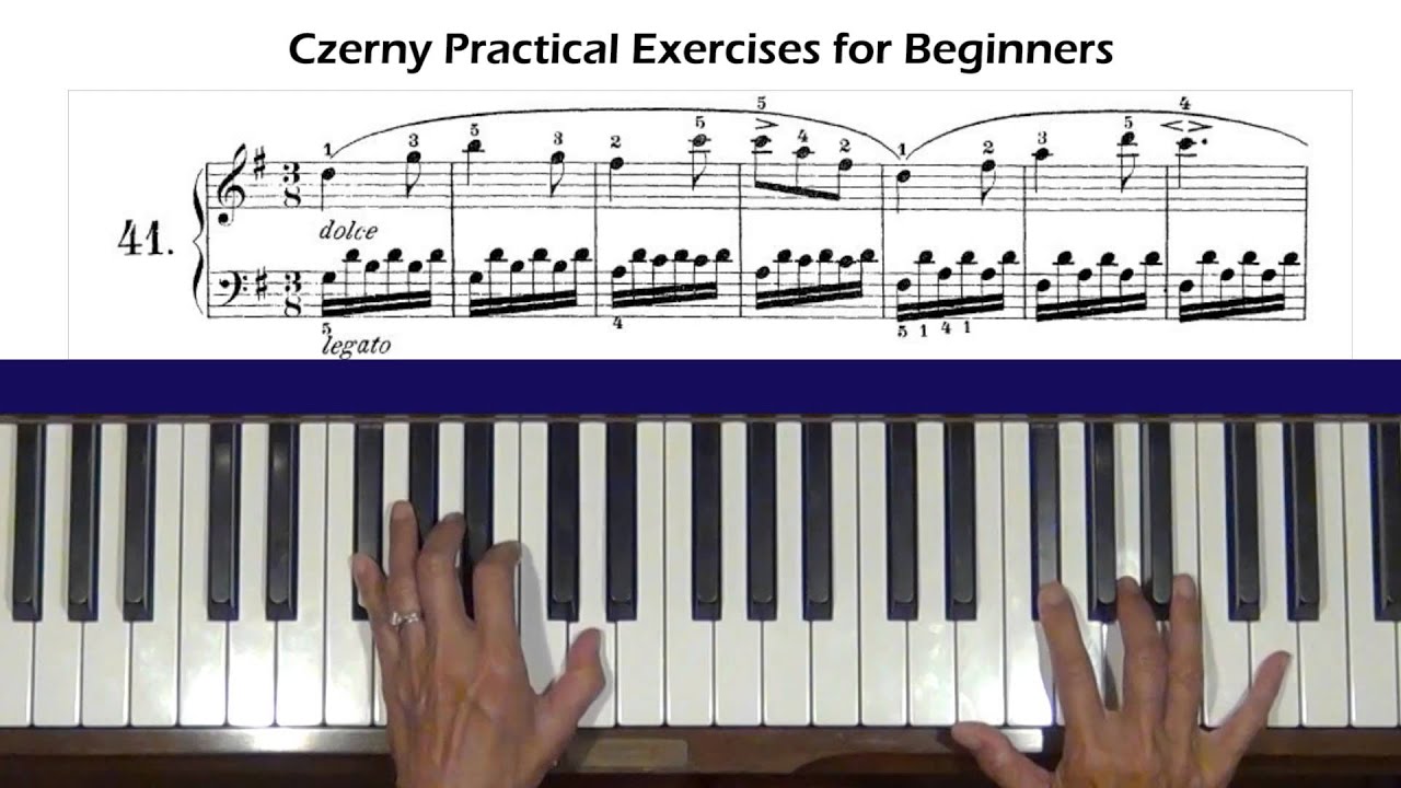 Czerny Practical Exercises for Beginners Op. 599, No. 41 Piano Tutorial