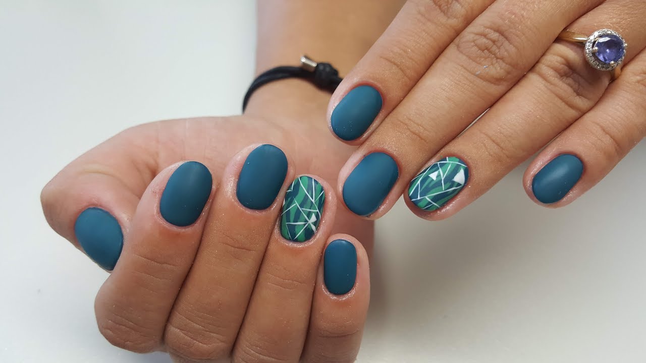 Autumn matte nails - Matowe jesienne zdobienie na paznokciach