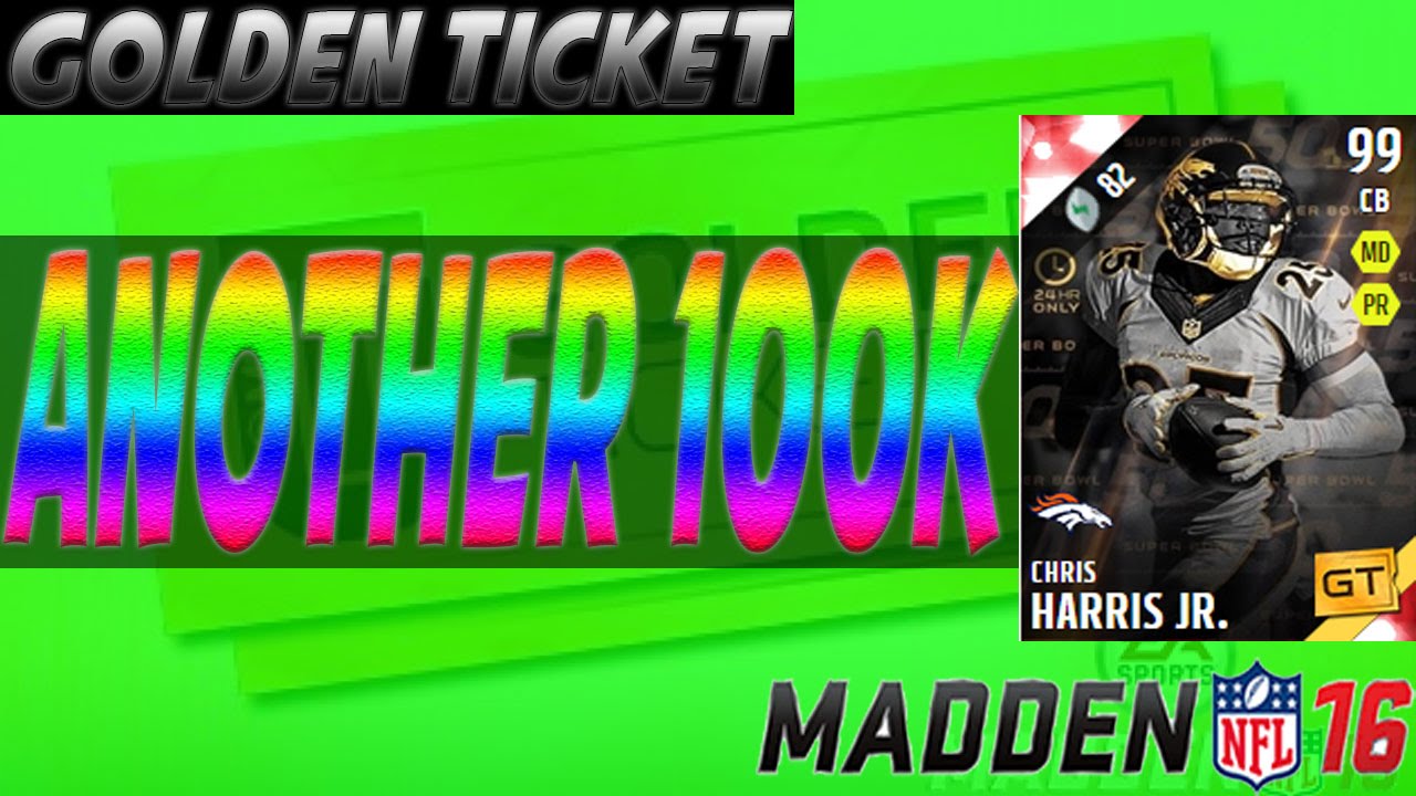 Pulling 100k For Golden Ticket Chris Harris JR| MUT 16 Golden Ticket