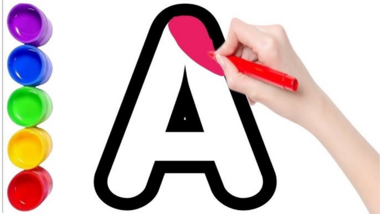 Alphabet, ABC song, ABCD, A to Z, Kids rhymes, collection for writing along dotted lines for toddler